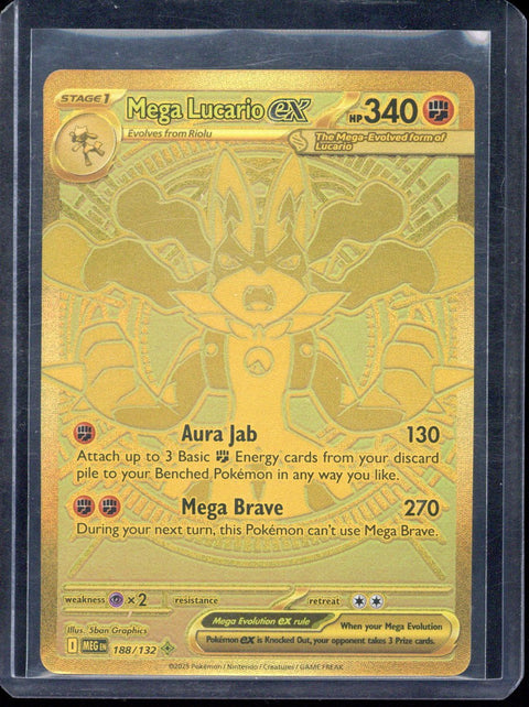 2025 Pokemon MEG EN Mega Lucario ex Mega Hyper Rare #188