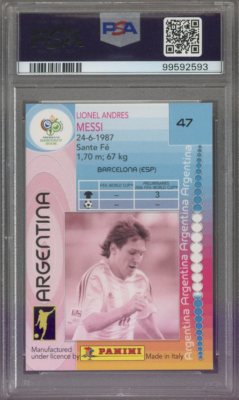 2006 Panini World Cup Lionel Messi #47 PSA 8