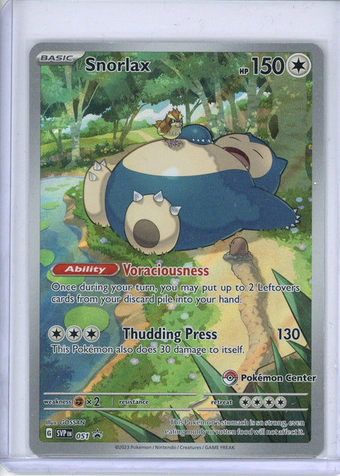 2023 Pokemon S&V Snorlax 051 Promo Pokemon Center Exclusive