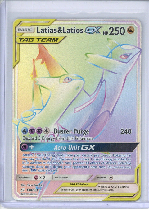 2019 Pokemon SM Team Up Latias & Latios GX Tag Team (Secret) 190/181