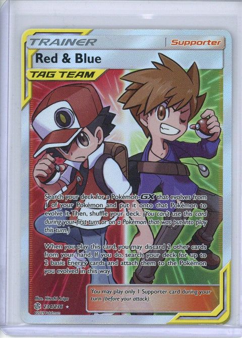 2019 Pokemon Cosmic Eclipse Red & Blue 234/236