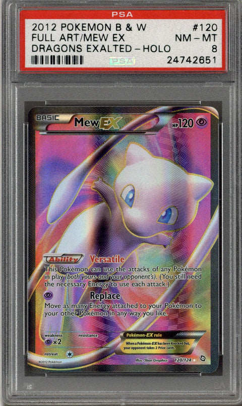 2012 Pokemon Dragons Exalted Mew EX 120/124 PSA 8