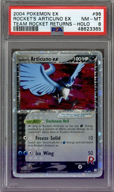 2004 Pokemon Team Rocket Returns Rocket's Articuno ex 96/109 PSA 8
