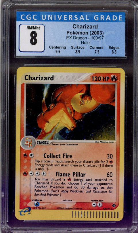 2003 Pokemon Dragon Charizard Holo 100/97 CGC 8