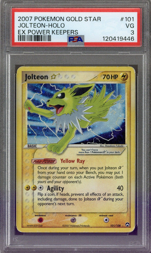 2007 Jolteon Power Keepers Holo PSA 3