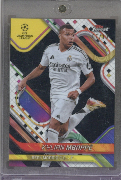 2024/25 Topps Finest UEFA Kylian Mbappe Black /10
