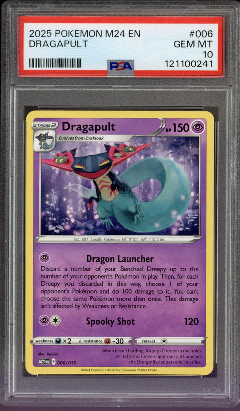 2025 Pokemon M24 EN Dragapult #006 PSA 10
