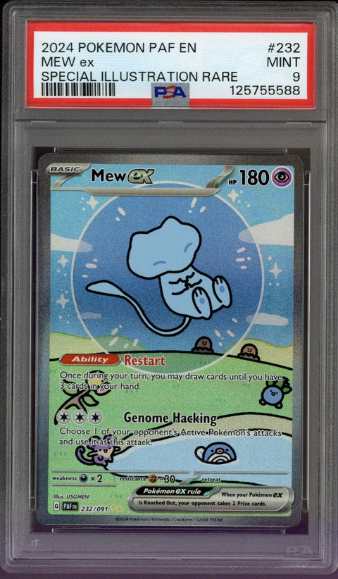 2024 Pokemon PAF EN Mew ex SIR #232 PSA 9