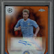 2023-24 Topps Chrome UCC Kevin de Bruyne Orange Refractor Autograph /25 #KB PSA 9