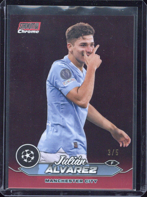 2024 Topps Stadium Club Chrome Julian Alvarez /5 #19