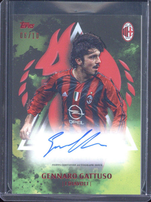 2024-25 Topps AC Milan 125 Anniversary Gennaro Gattuso Diavoli Autograph /10