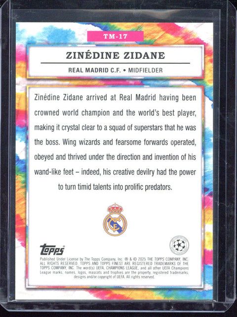 2025 Topps Finest UCC Zinedine Zidane The Man