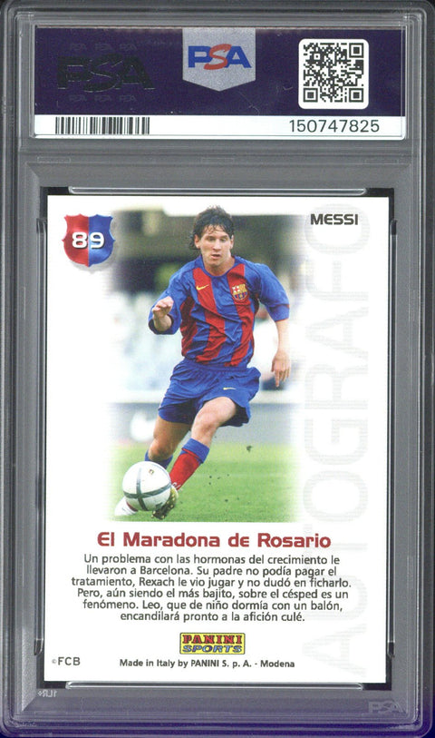 2004-05 Panini Sports Lionel Messi Mega Cracks Barca Campeon #89 PSA 6