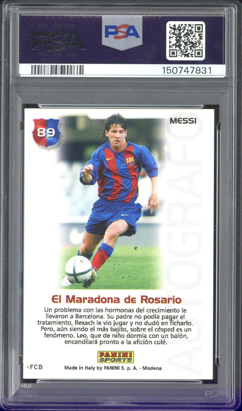 2004-05 Panini Sports Lionel Messi Mega Cracks Barca Campeon #89 PSA 5