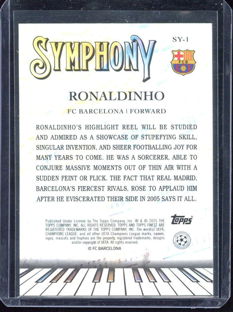 2024-25 Topps Chrome Finest UCC Ronaldinho Symphony /150 #SY-1