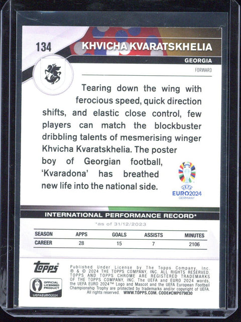2024 Topps UEFA EURO Khvicha Kvaratskhelia /50