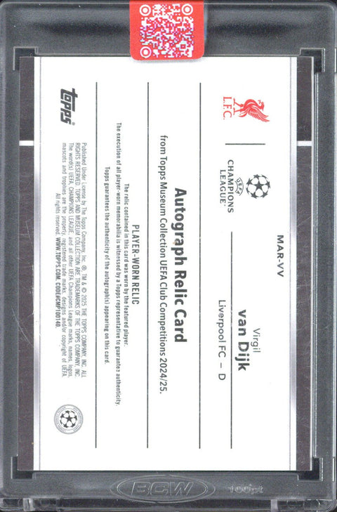 2024-25 Topps Museum UCC Virgil van Dijk Autograph Relic /199