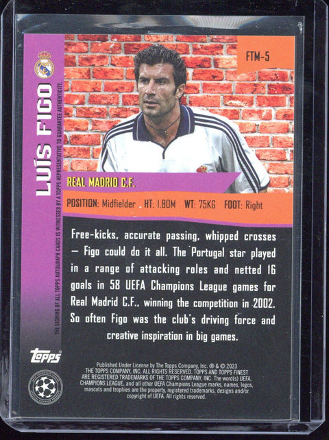 2023 Topps Finest UCC Luis Figo The Man Autograph /100