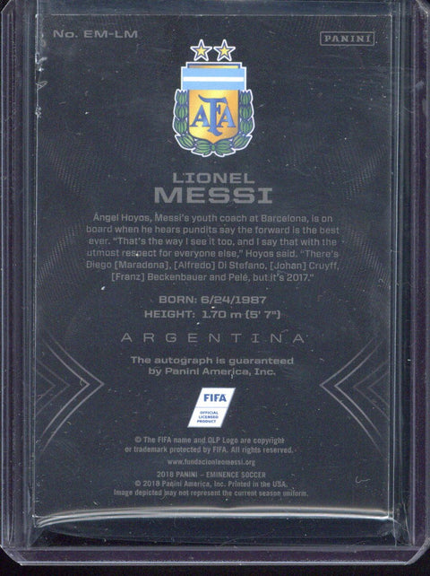2018 Panini Eminence Lionel Messi Autograph /10 #EM-LM