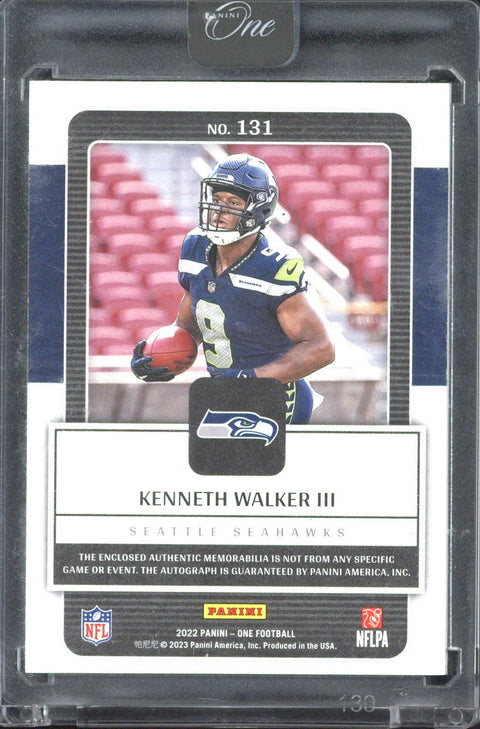 2022 Panini One Kenneth Walker III RC Autograph Patch /99 #131