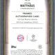 2024-25 Topps Museum UCC Lothar Matthäus Framed Autograph 1/1 #FA-LO