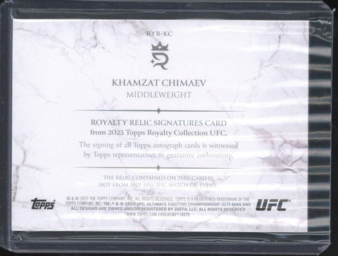 2025 Topps Royalty UFC Khamzat Chimaev Autograph Relic /25 #RYR-KC