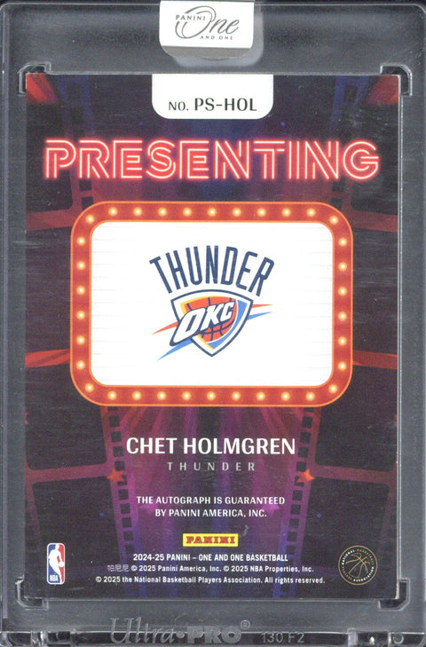 2024 Panini One and One Basketball Chet Holmgren Autograph /49