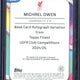 2024-25 Topps Finest Michael Owen Autograph /5