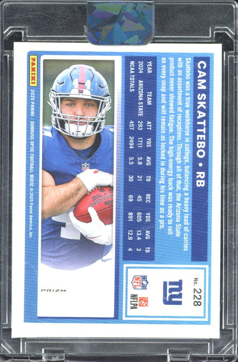 2025 Panini Donruss Optic Football Cam Skattebo Red Rated Rookie #228