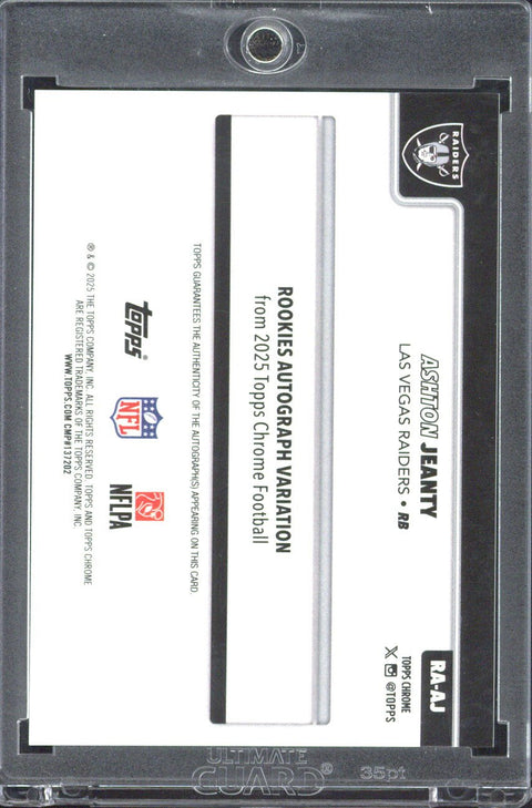 2025 Topps Chrome Ashton Jeanty RC Autograph /150