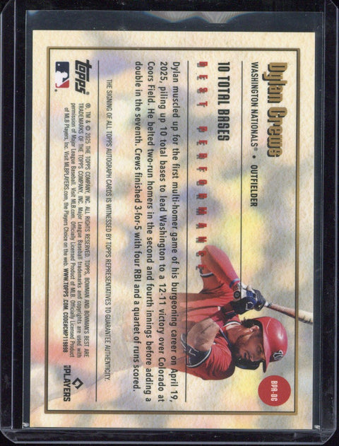 2025 Topps Bowman's Best Dylan Crews RC Autograph /25