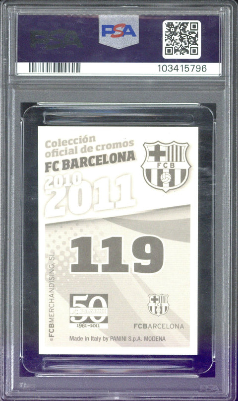2010-11 Panini Lionel Messi FC Barcelona-Autografo #119 PSA 9