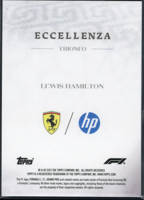 2025 Topps Eccellenza F1 Lewis Hamilton /99