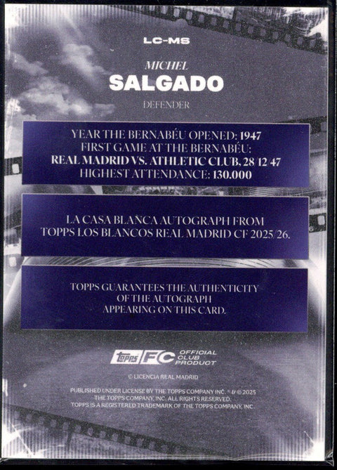 2025/26 Topps Los Blancos Michel Salgado Autograph #LC-MS