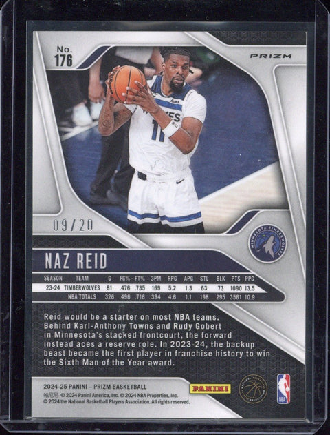 2024-25 Panini Prizm Naz Reid Cherry Blossom /20 #176