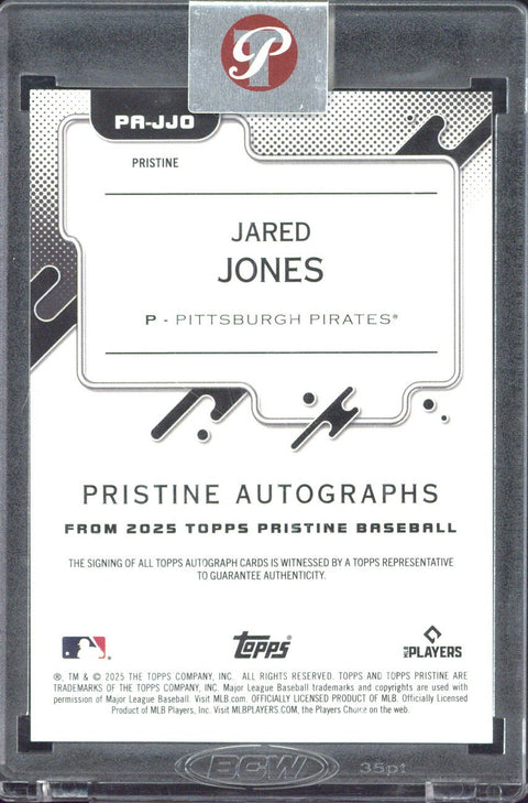 2025 Topps Pristine Jared Jones Autograph /25 #PR-JJO