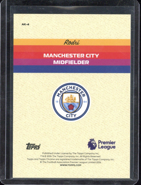 2025-26 Topps Chrome Premier League Rodri Alive and Kicking /50 #AK-4