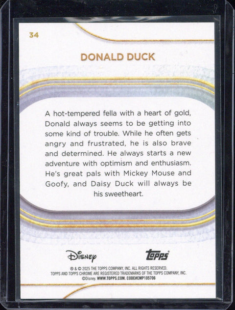 2025 Topps Chrome Disney Donald Duck /15 #34