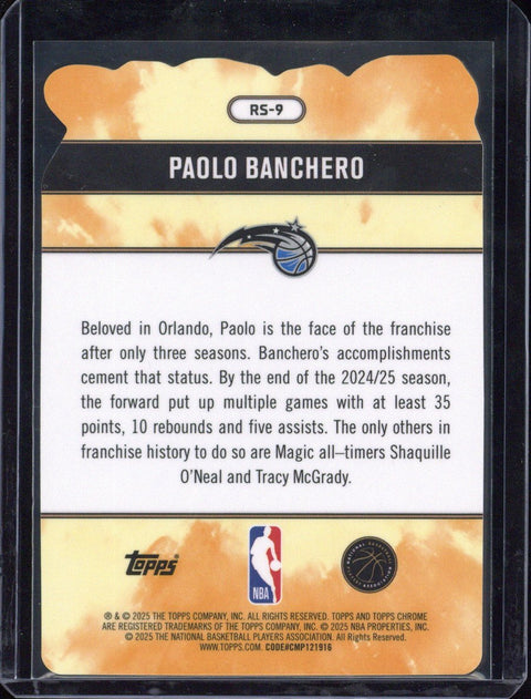 2025 Topps Chrome  Paolo Banchero Rock Stars #RS-9