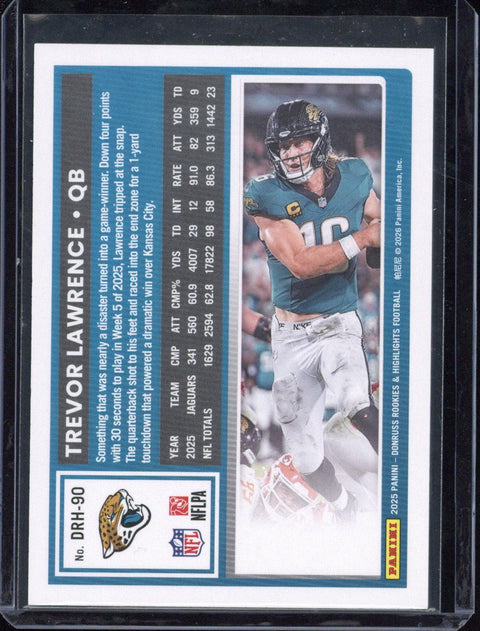 2025 Panini Donruss Rookies & Highlights Football Trevor Lawrence /10 #DRH-90