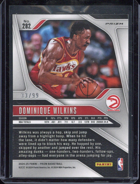 2024/25 Panini Prizm Basketball Dominique Wilkins /99 #282
