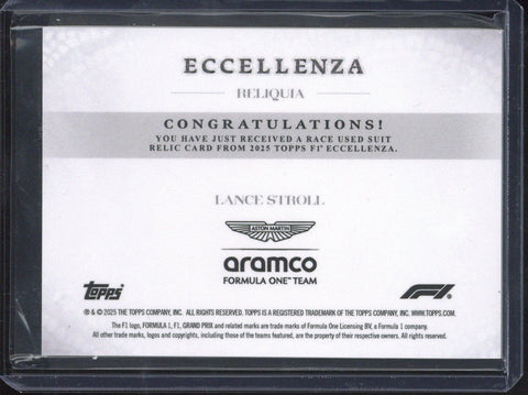 2025 Topps Eccellenza F1 Lance Stroll Patch