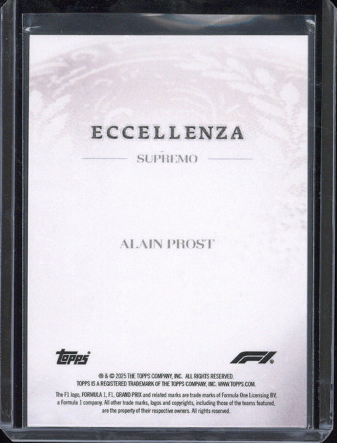 2025 Topps Eccellenza F1 Alain Prost /75