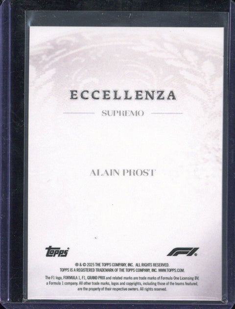 2025 Topps Eccellenza F1 Alain Prost /50
