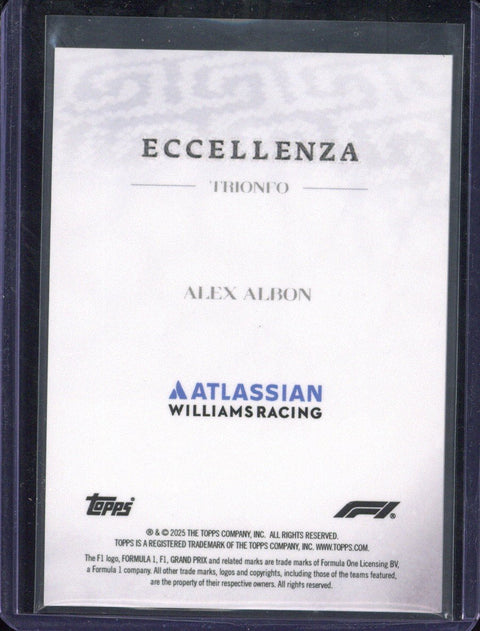 2025 Topps Eccellenza F1 Alex Albon /75