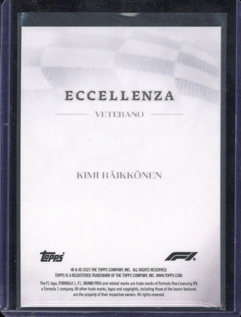 2025 Topps Eccellenza F1 Kimi Räikkönen /75