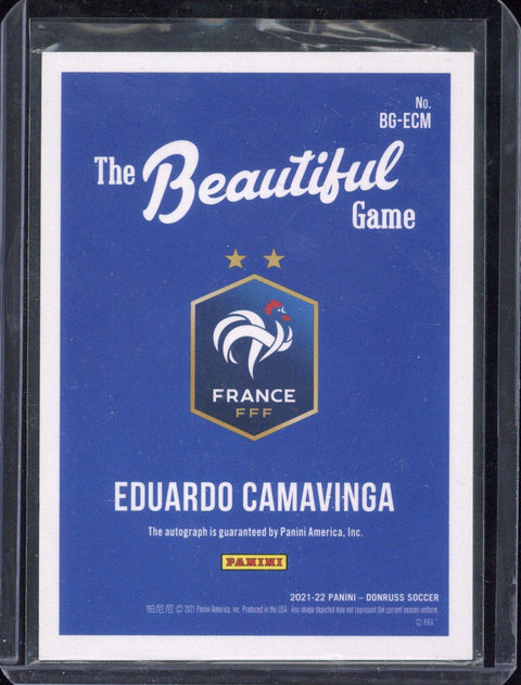 2021/22 Panini Donruss Road to FIFA WORLD CUP QATAR 2022 Eduardo Camavinga Autograph BG-ECM