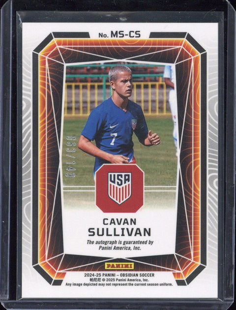 2024-25 Panini Obsidian Cavan Sullivan RC Autograph /149 #MS-CS