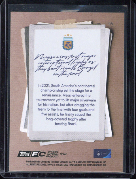 2024-25 Topps Focus Argentinia Lionel Messi Moments in Time /25 #44