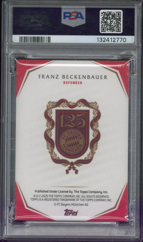 2024-25 FC Bayern 125th Anniversary Franz Beckenbauer Legends Red /5 #LE-7 PSA 9